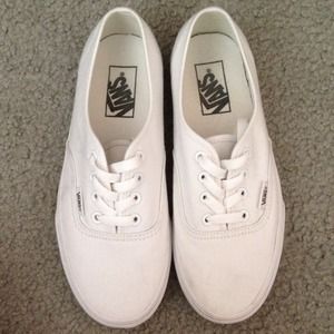 All White Classic Vans