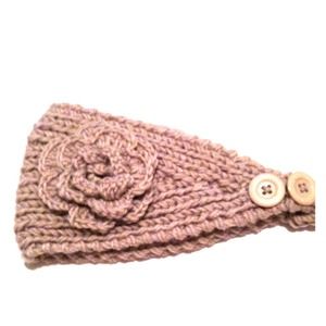 Cream crochet headband