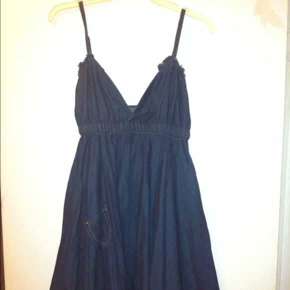 Dark blue jean dress