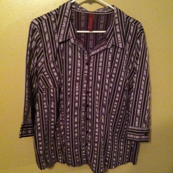 Purple/white stripped shirt - Picture 1 of 1
