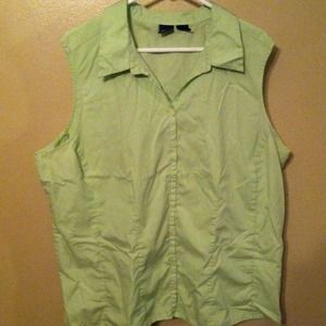 Green sleeveless shirt