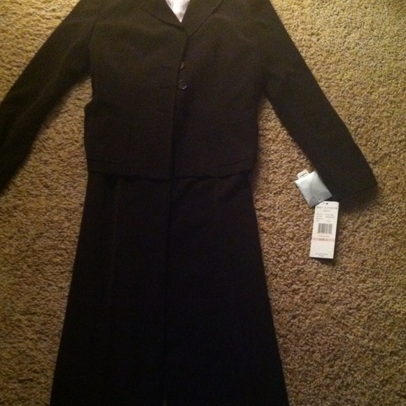 Chocolate Brown 2 piece suit.Lined in lite pink. - Picture 1 of 2