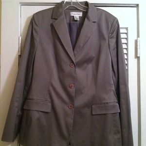 Gray Cotton Blazer