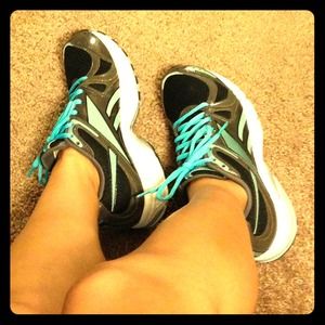 Reebok DMXRide Gray and Aqua Training Shoes