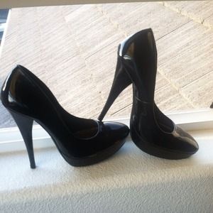 Patent leather pumps