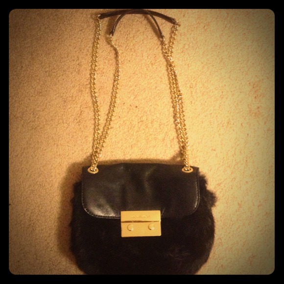 Michael Kors fur shoulder/crossbody