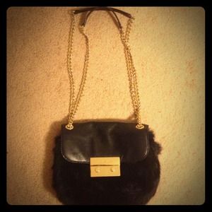 Michael Kors fur shoulder/crossbody