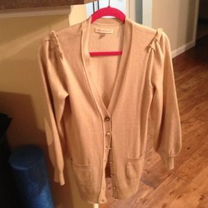 Reduced! Rebecca Taylor sand colored cardigan SZ S