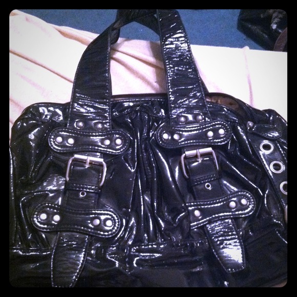 Black rivet detailed melie bianco handbag!