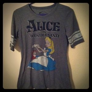 Alice in Wonderland baseball tee