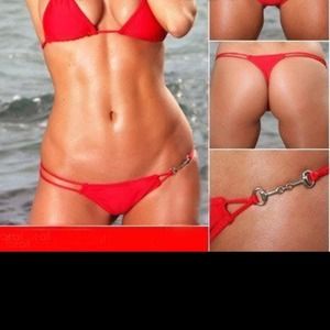 ⛔SOLD⛔ Red Thong Brazilian Lightweight bikini