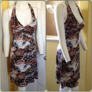🎉SOLD🎉Print  halter dress 😍😍