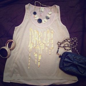 Adorable tan glitter DREAM shirt