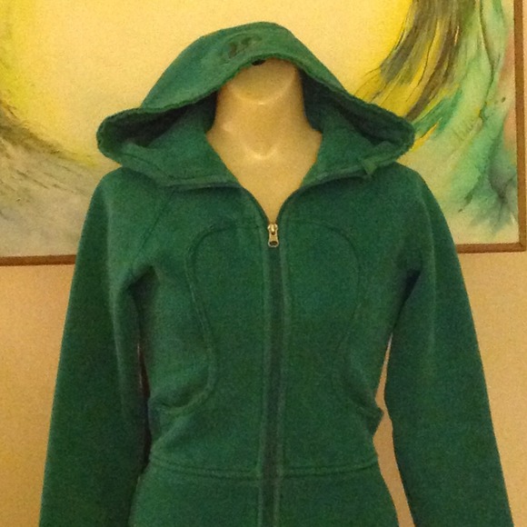 🚫SOLD🚫Sz 2/ xxs Lululemon Distressed Green Scuba - Picture 2 of 4