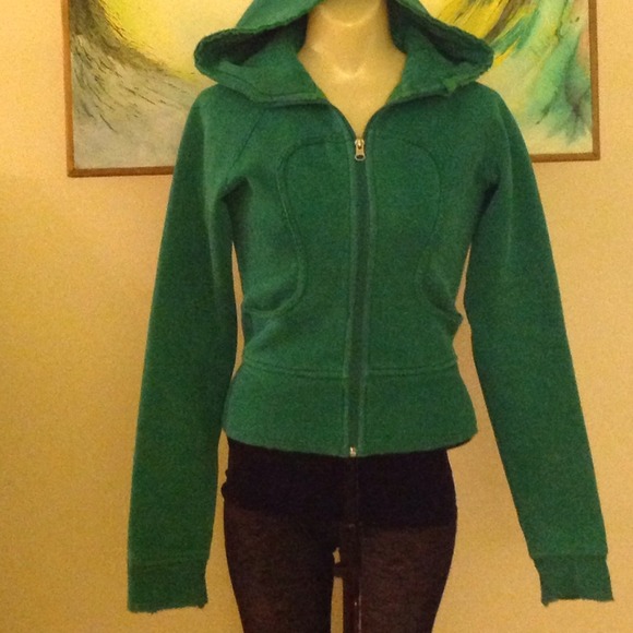 🚫SOLD🚫Sz 2/ xxs Lululemon Distressed Green Scuba - Picture 3 of 4