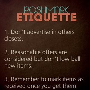 Poshmark Etiquette for Happy Poshmark Shopping!!