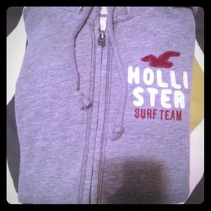 Grey Hollister Zip Up Hoodie