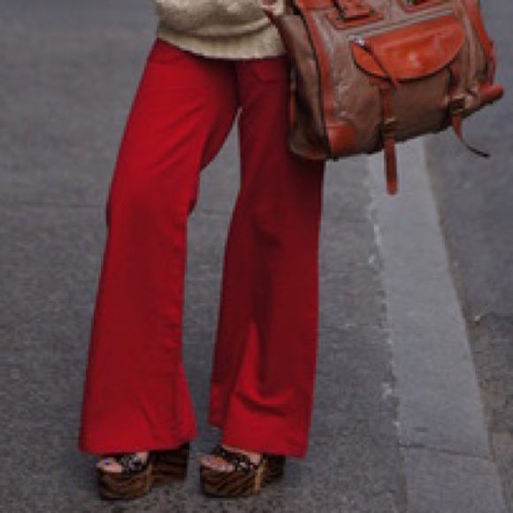 SOLD 3.1 Phillip Lim red wide leg pants