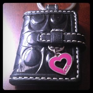 Black Authentic Coach Wallet Keychain