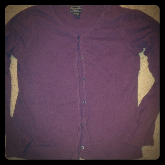 Purple Abercrombie Cotton Cardigan