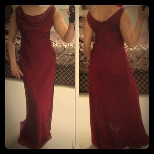Elegant burgundy gown