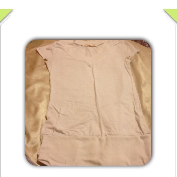 A white no boundaries short sleeve short