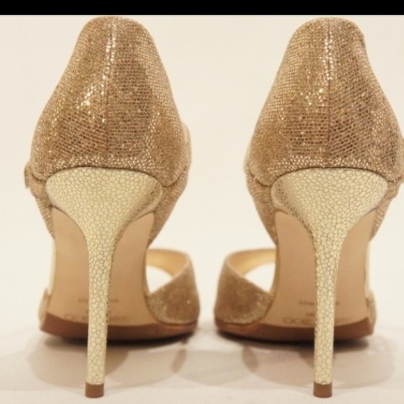 Authentic jimmy choo gold glitter lace maryjanes - Picture 3 of 4