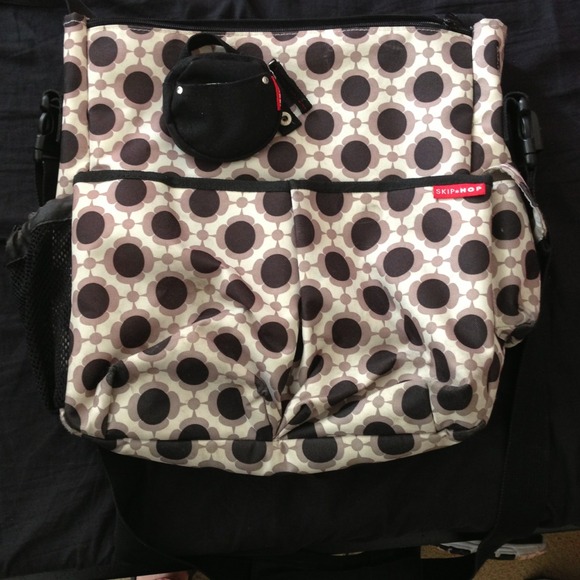 Skip Hop Duo diaper bag with matching pacifier bag