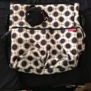 Skip Hop Duo diaper bag with matching pacifier bag