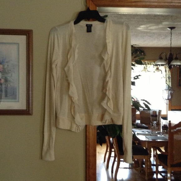 Off white long sleeve cardigan