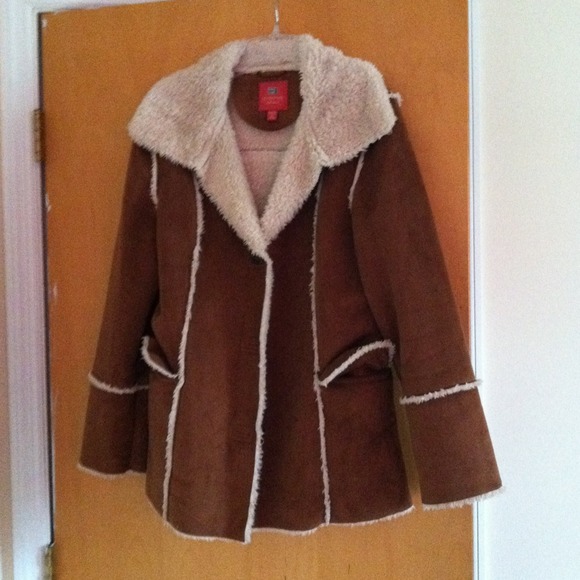 Brown suede coat