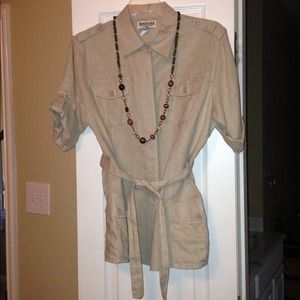 Khaki safari shirt