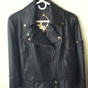 Guess Leather Motorcycle Jacket