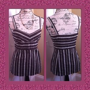 ✨Ann Taylor Loft✨Brown Blouse w/embroidered Detail