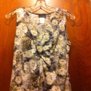 Brittany Black sleeveless top. Size Large.