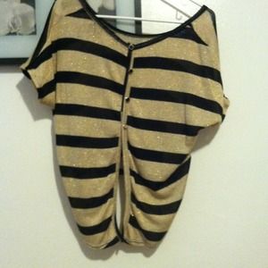 Black and gold sparkle blouse