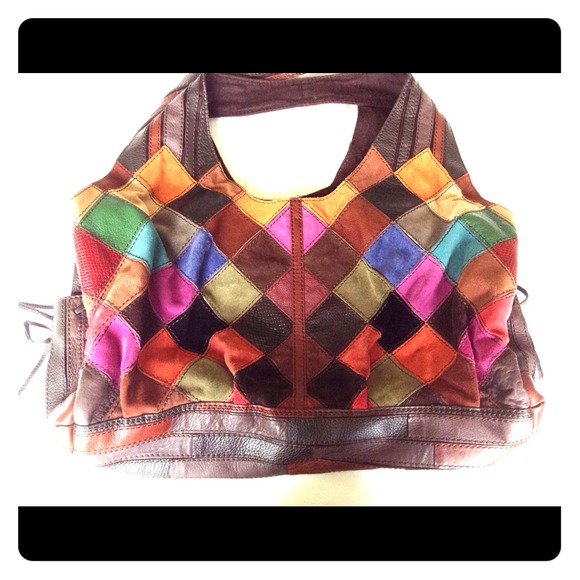 HUGE leather and suede Lucky Brand purse