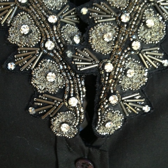 ETRO Embellished Black Blouse - Picture 2 of 4