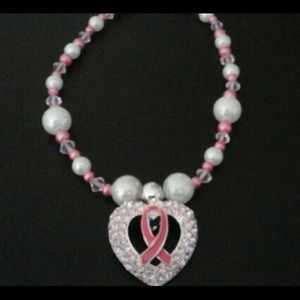 Breast cancer awareness necklace