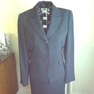 Navy Blue Skirt Suit by Tahari