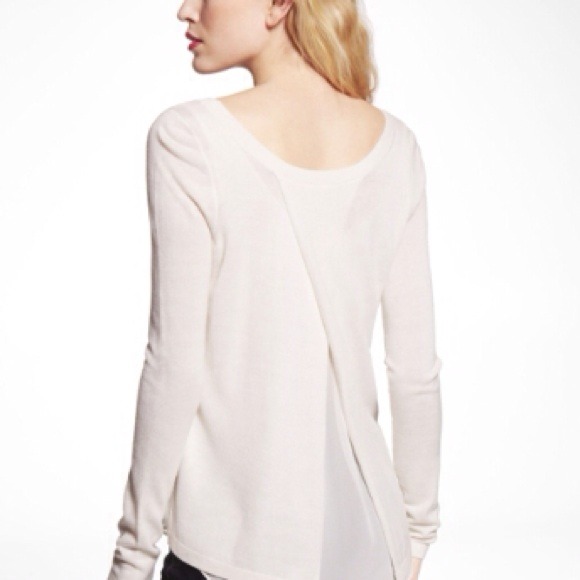 *SOLD* Express Chiffon Lined Tulip Back Sweater-xs