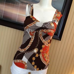 Orange and brown top