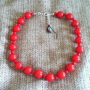 Reduced! Cute red beaded necklace!  NWOT!!