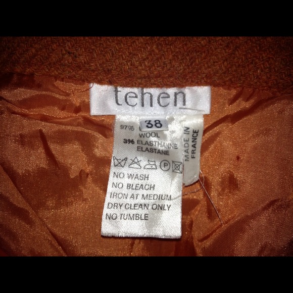 2PC tehen WOOL ORANG SUITE - Picture 2 of 3