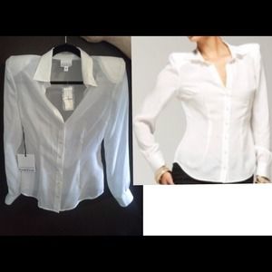 Bebe by Kardashians Sheer Silk Blouse Top Small