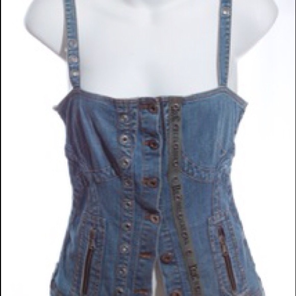 D & G blue jean bustier
