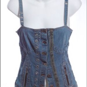 D & G blue jean bustier