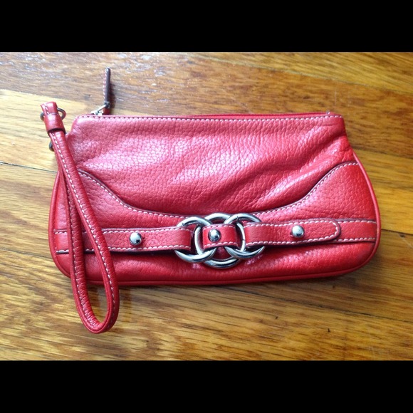 REDUCED Red leather wristlets - Picture 1 of 1
