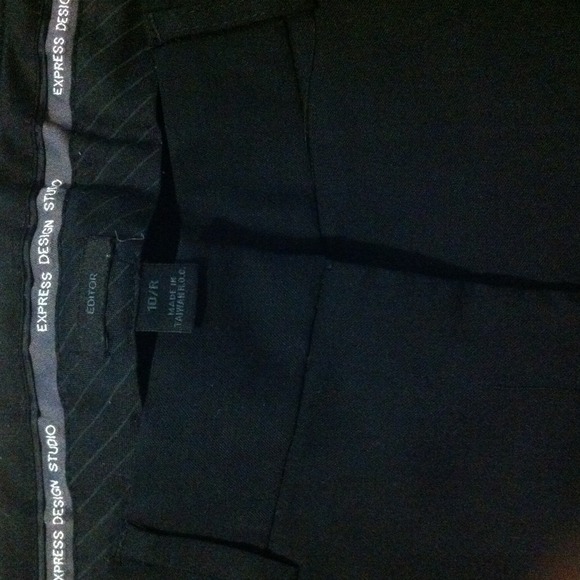 Black express editor slacks.