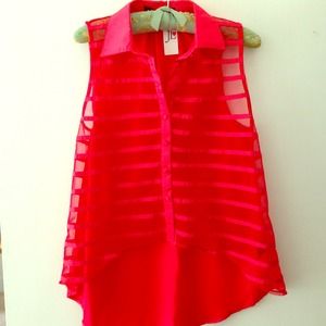 Never worn sheer striped top